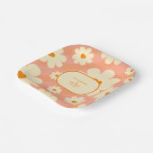 Retro Groovy 70's gedempt tones Wedding Paper Papieren Bordje (Gebogen)