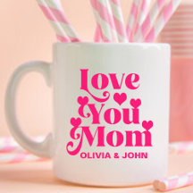 Retro Groovy 70's geliefde die je mam roze hebt