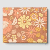 Retro Groovy 70's Gemuteerde tenteenbruiloft Gastenboek (Achterkant)