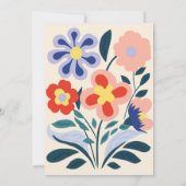 Retro Groovy 70's Gemuteerde tenteenbruiloft Kaart (Achterkant)