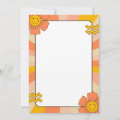 Retro Groovy 70's Gemuteerde tenteenbruiloft Kaart (Achterkant)