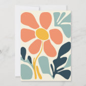 Retro Groovy 70's Gemuteerde tenteenbruiloft Kaart (Achterkant)