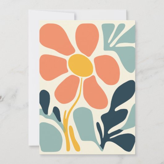 Retro Groovy 70's Gemuteerde tenteenbruiloft Kaart (Achterkant)