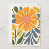 Retro Groovy 70's Gemuteerde tenteenbruiloft Kaart (Achterkant)