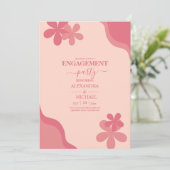 Retro Groovy 70's Gemuteerde tenteenbruiloft Kaart (Staand voorkant)