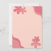 Retro Groovy 70's Gemuteerde tenteenbruiloft Kaart (Achterkant)