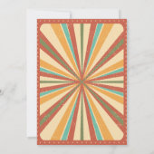 Retro Groovy 70's Gemuteerde tenteenbruiloft Save The Date (Achterkant)