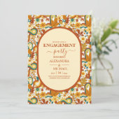 Retro Groovy 70's Gemuteerde Tones Wedding Invit Kaart (Staand voorkant)