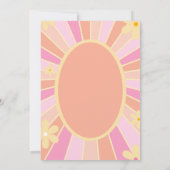 Retro Groovy 70's Gemuteerde Tones Wedding Invit Kaart (Achterkant)