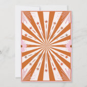 Retro Groovy 70's Geometrisch Verloving Kaart (Achterkant)