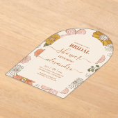 Retro Groovy 70's Gewaardeerde uitnodiging tot bri (Laagn)