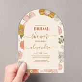 Retro Groovy 70's Gewaardeerde uitnodiging tot bri (Insitu (Draagbaar))