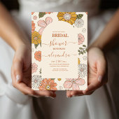 Retro Groovy 70's Gewaardeerde uitnodiging tot bri