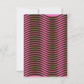 Retro Groovy 70s Heet Roze en Donkergroen Save The Date (Achterkant)
