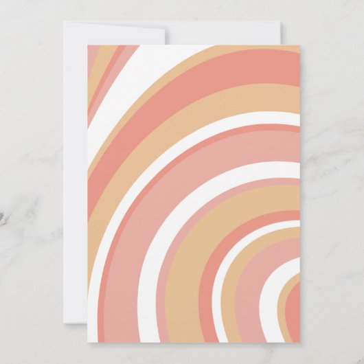 RETRO GROOVY 70S hippie BRIDAL DOUCHE uitnodiging (Achterkant)