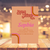 RETRO groovy 70S hippie VRIJGEZELLENFEEST Kaart