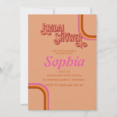 RETRO groovy 70S hippie VRIJGEZELLENFEEST Kaart (Voorkant)