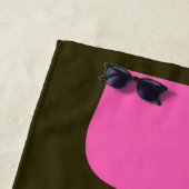 Retro Groovy 70's Hot Pink Green Bride Wedding Strandlaken (In situ)