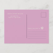Retro Groovy 70s Ivory Disco Pink Save The Date Aankondigingskaart (Achterkant)