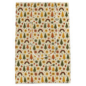 Retro Groovy 70s Kerstmis Medium Cadeauzakje (Achterkant)