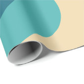 Retro Groovy 70s Kleurrijke golvende strepen Cadeaupapier (Rol Hoek)