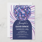 Retro Groovy 70s Laatste Disco vrijgezellenfeest Kaart (Voorkant)