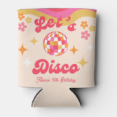 Retro Groovy 70s Laten we Disco Any Age Verjaardag Blikjeskoeler (Voorkant)