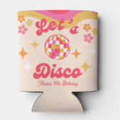 Retro Groovy 70s Laten we Disco Any Age Verjaardag Blikjeskoeler (Achterkant)