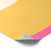 Retro Groovy 70s Laten we Disco Any Age Verjaardag Poster (Hoek)