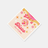 Retro Groovy 70s Laten we Disco Any Age Verjaardag Servet (Hoek)