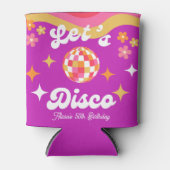 Retro Groovy 70s Let's Disco Verjaardagsfeest Blikjeskoeler (Voorkant)