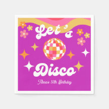 Retro Groovy 70s Let's Disco Verjaardagsfeest