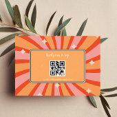 Retro Groovy 70's met een gedempte toon weddenscha RSVP Kaartje