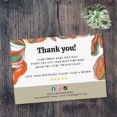 Retro Groovy 70s ondersteunt kleine bedrijven Bedankkaart