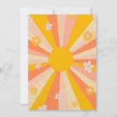 Retro Groovy 70's oranje geel Verloving Kaart (Achterkant)