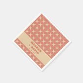 Retro Groovy 70s Patroon Boho Terracotta Bruiloft Servet (Hoek)