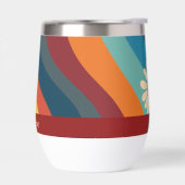 Retro Groovy 70's Regenboog Madeliefje Aangepaste  (Links)