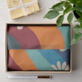 Retro Groovy 70's Regenboog Madeliefje Tissuepapier (Geschenk)