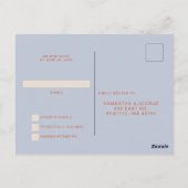 Retro Groovy 70s Schattige Blauw Sinaasappel Disco Briefkaart (Achterkant)