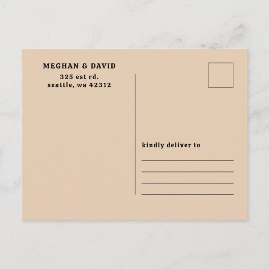 Retro Groovy 70s Schattige Groen Save The Date Aankondigingskaart (Achterkant)