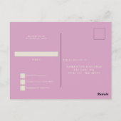 Retro Groovy 70s Schattige Ivoor Roze Disco RSVP Briefkaart (Achterkant)