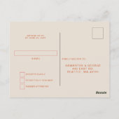 Retro Groovy 70s Schattige Ivoor Sinaasappel Disco Briefkaart (Achterkant)