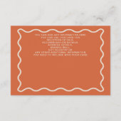 Retro Groovy 70s Schattige Ivoor Sinaasappel Disco Informatiekaartje (Achterkant)