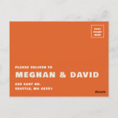 Retro Groovy 70s Schattige Ivoor Sinaasappel Roze Briefkaart (Achterkant)