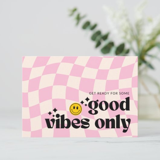 Retro Groovy 70's Small Business Bestelling bewerk Bedankkaart (Staand voorkant)