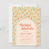 Retro Groovy 70's Stijlvolle uitnodiging voor een  (Voorkant)