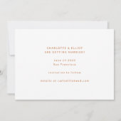 Retro Groovy 70s Terracotta Brown Photo Wedding Save The Date (Achterkant)