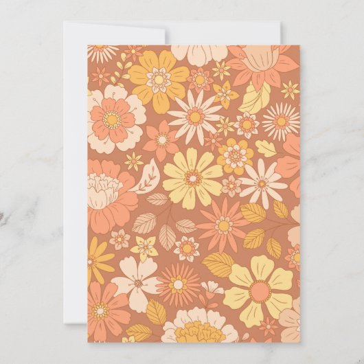 Retro Groovy 70's thema 60e verjaardag Kaart (Achterkant)