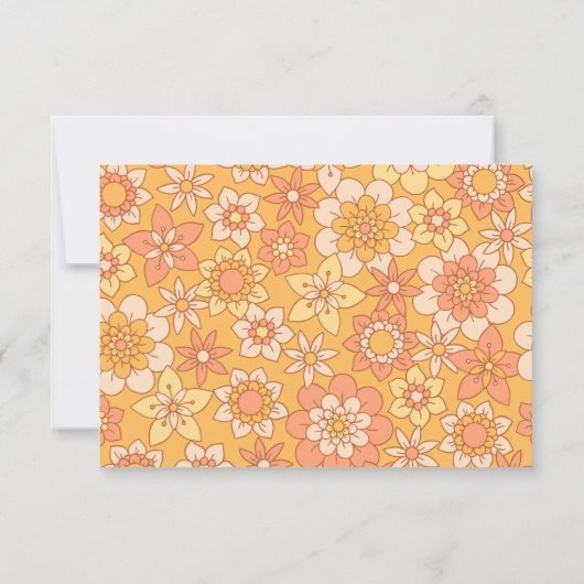 Retro Groovy 70's Thema Business Bedankkaart (Achterkant)