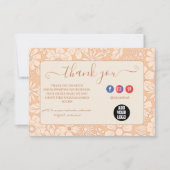 Retro Groovy 70's Thema Business Bedankkaart (Voorkant)